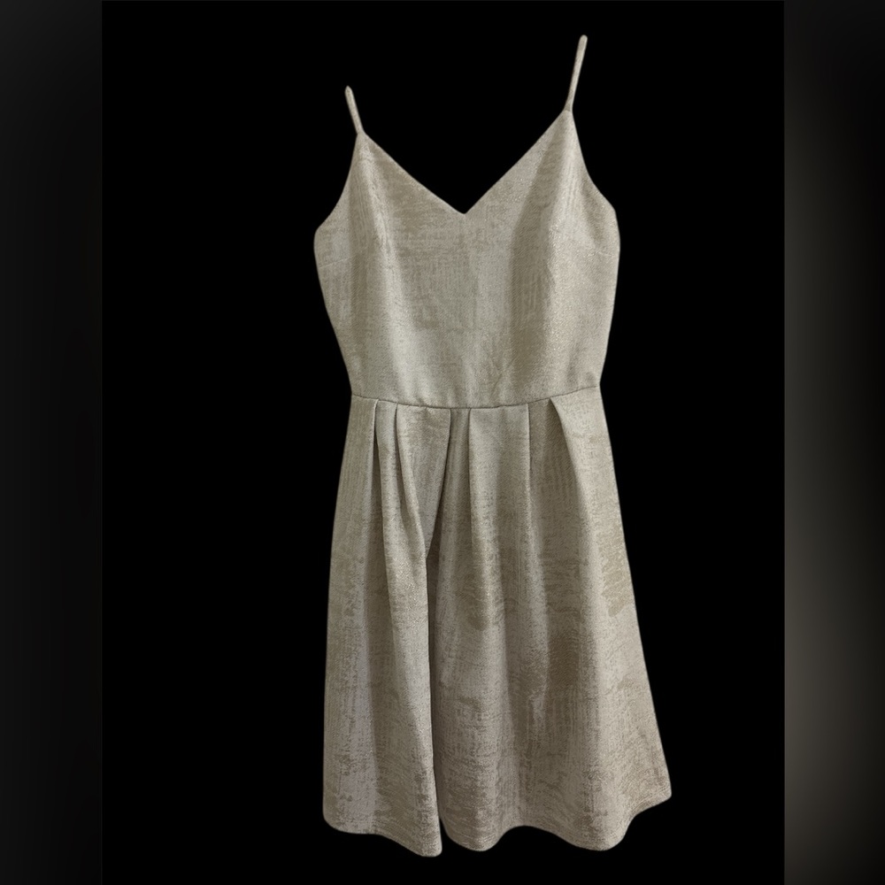 Monteau Cream Textured Mini Dress
